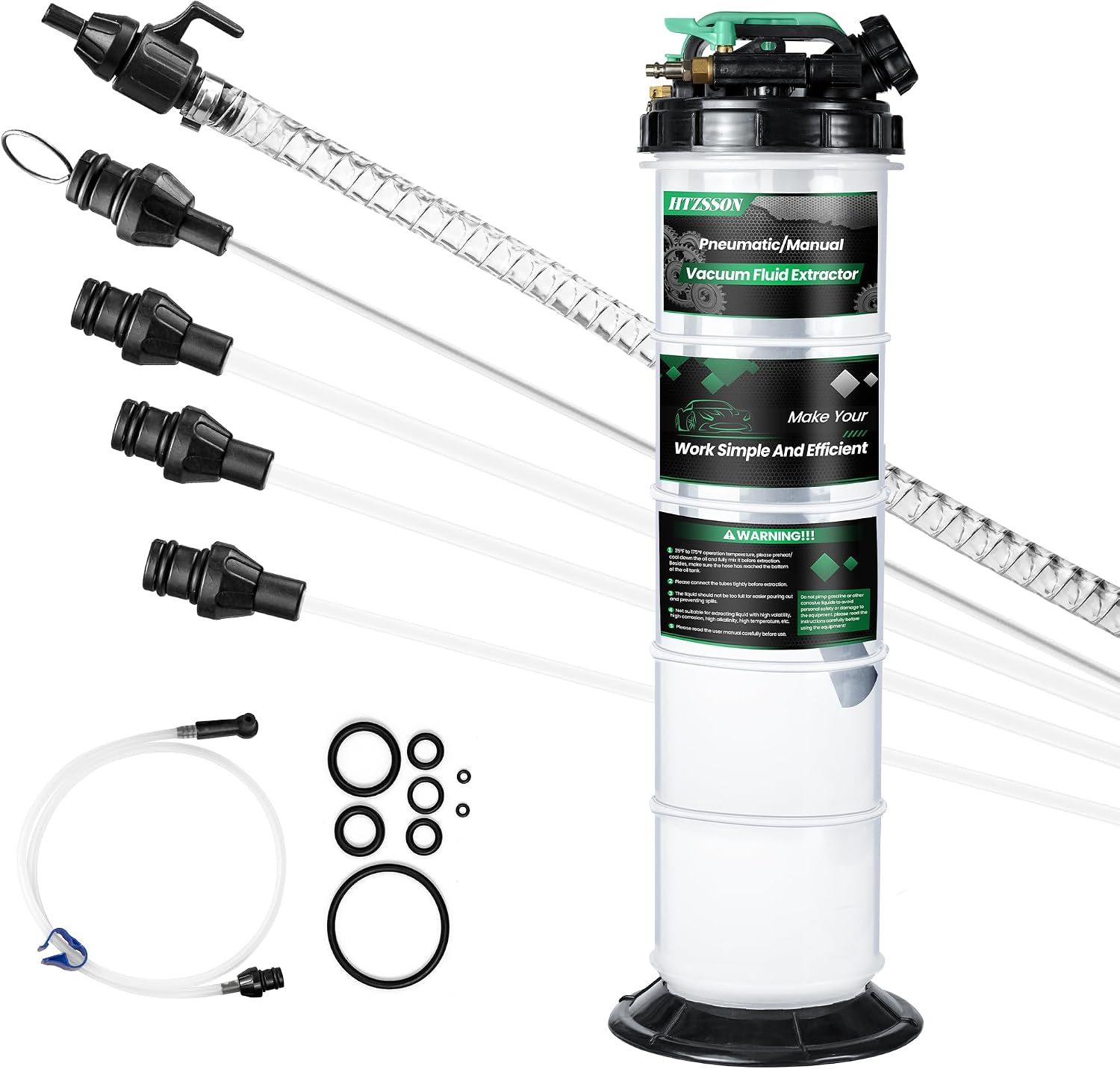 Brake Fluid - 9,5 L/2,5 Gallonen Ölabsaugpumpe, pneumatisch/manuell, Flüssigkeitsabsauger,