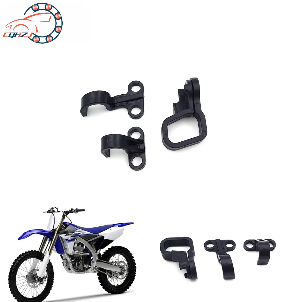 Motorcycle Brake Cable - CQHZJ Motorrad Vorder- und Hinterradbremskabelhalterung Bremsleitungsklemme